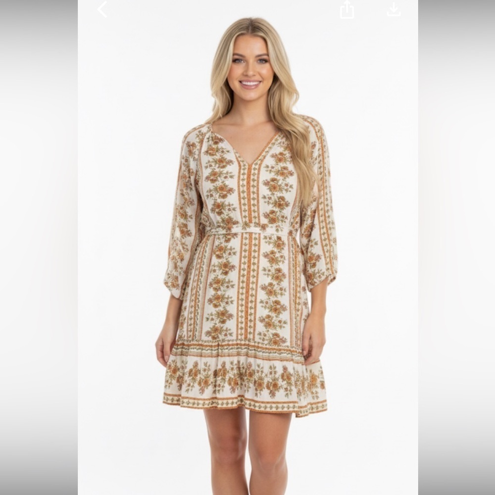 Loft boho floral dress size xsmall oversized